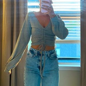 Long sleeve comfy grey top